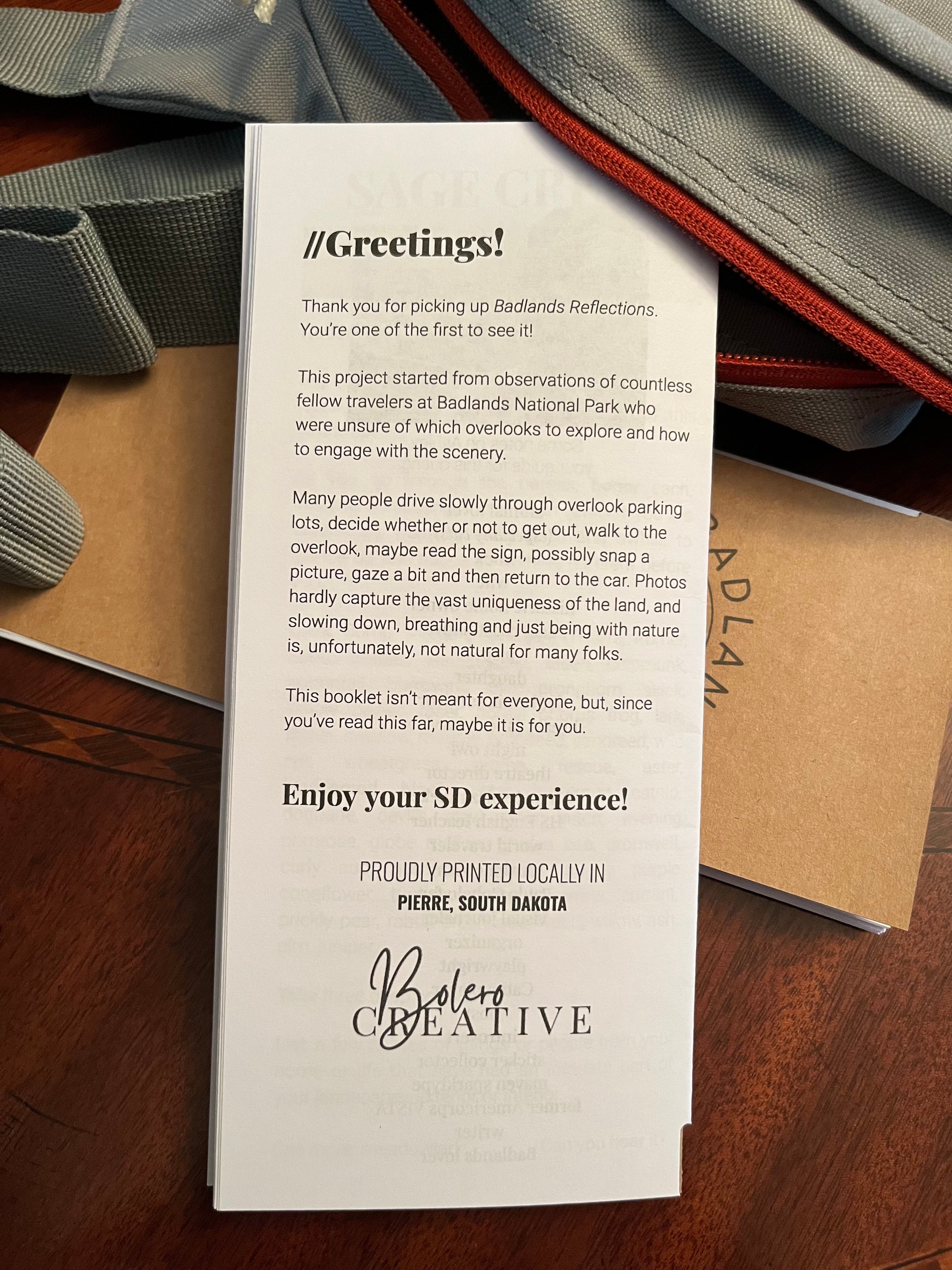 Badlands Reflections Booklet