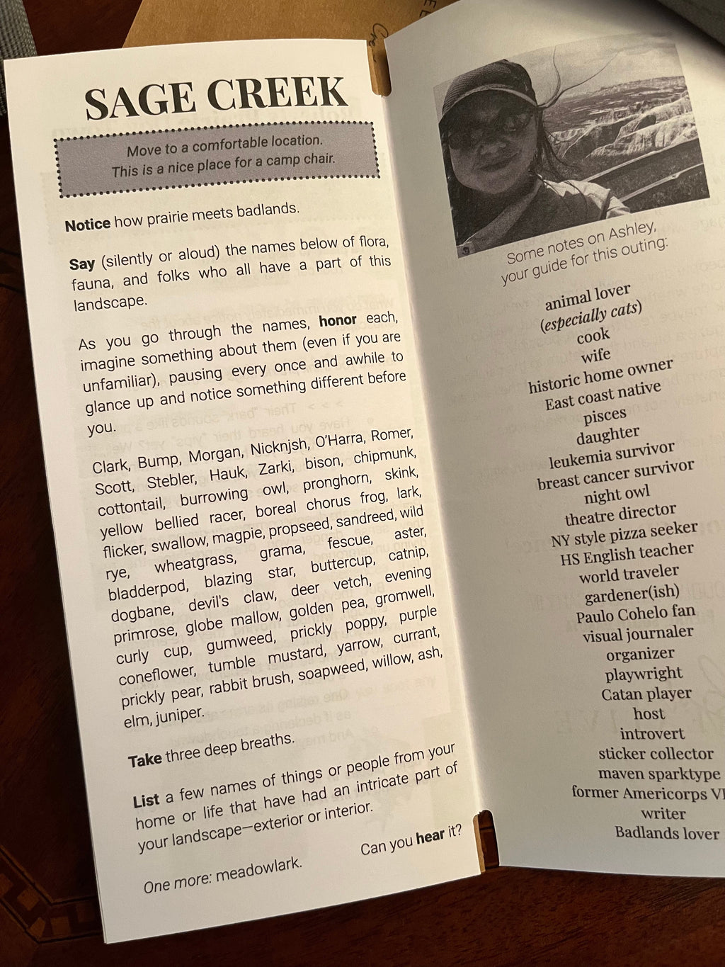 Badlands Reflections Booklet