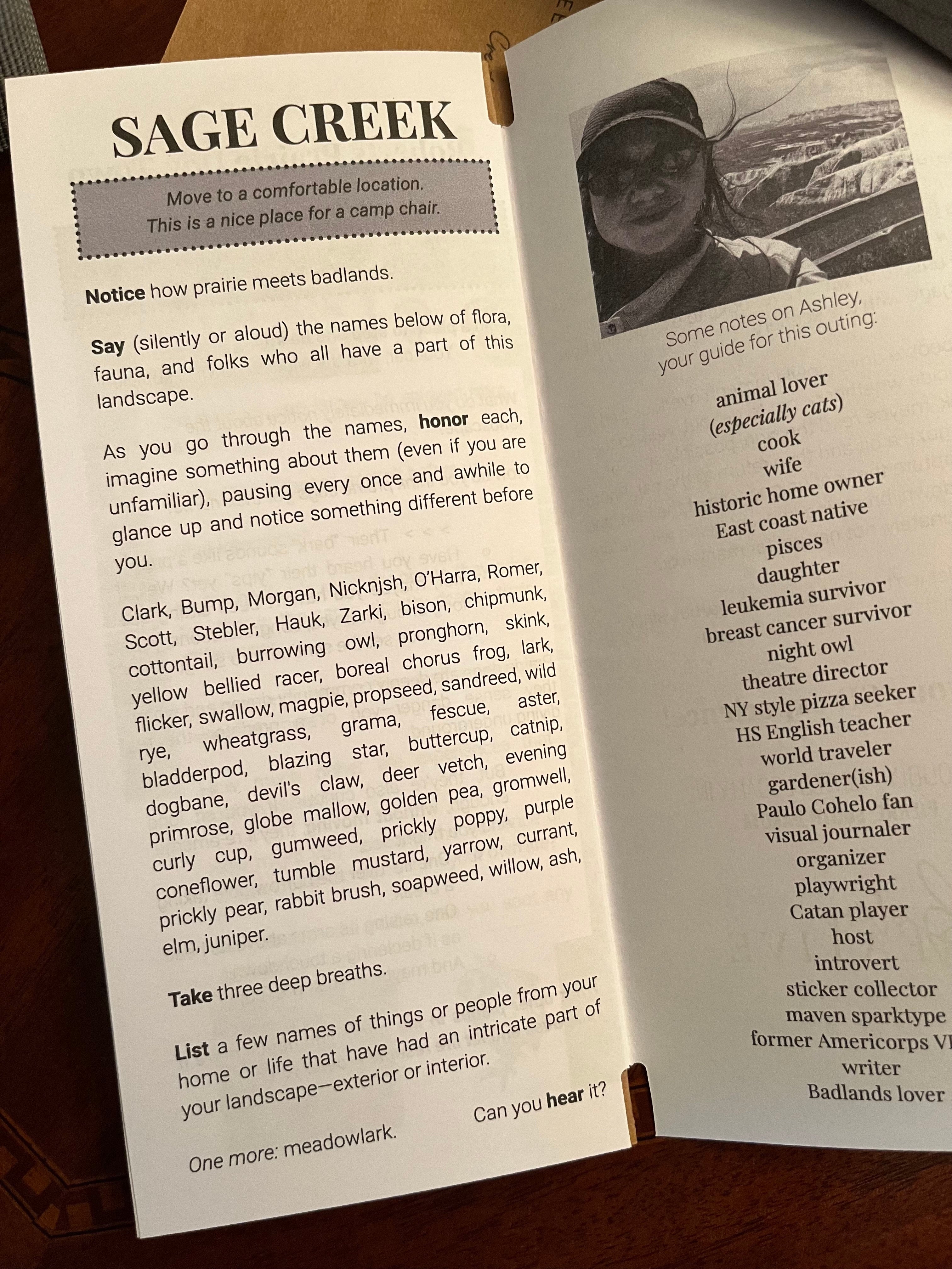 Badlands Reflections Booklet