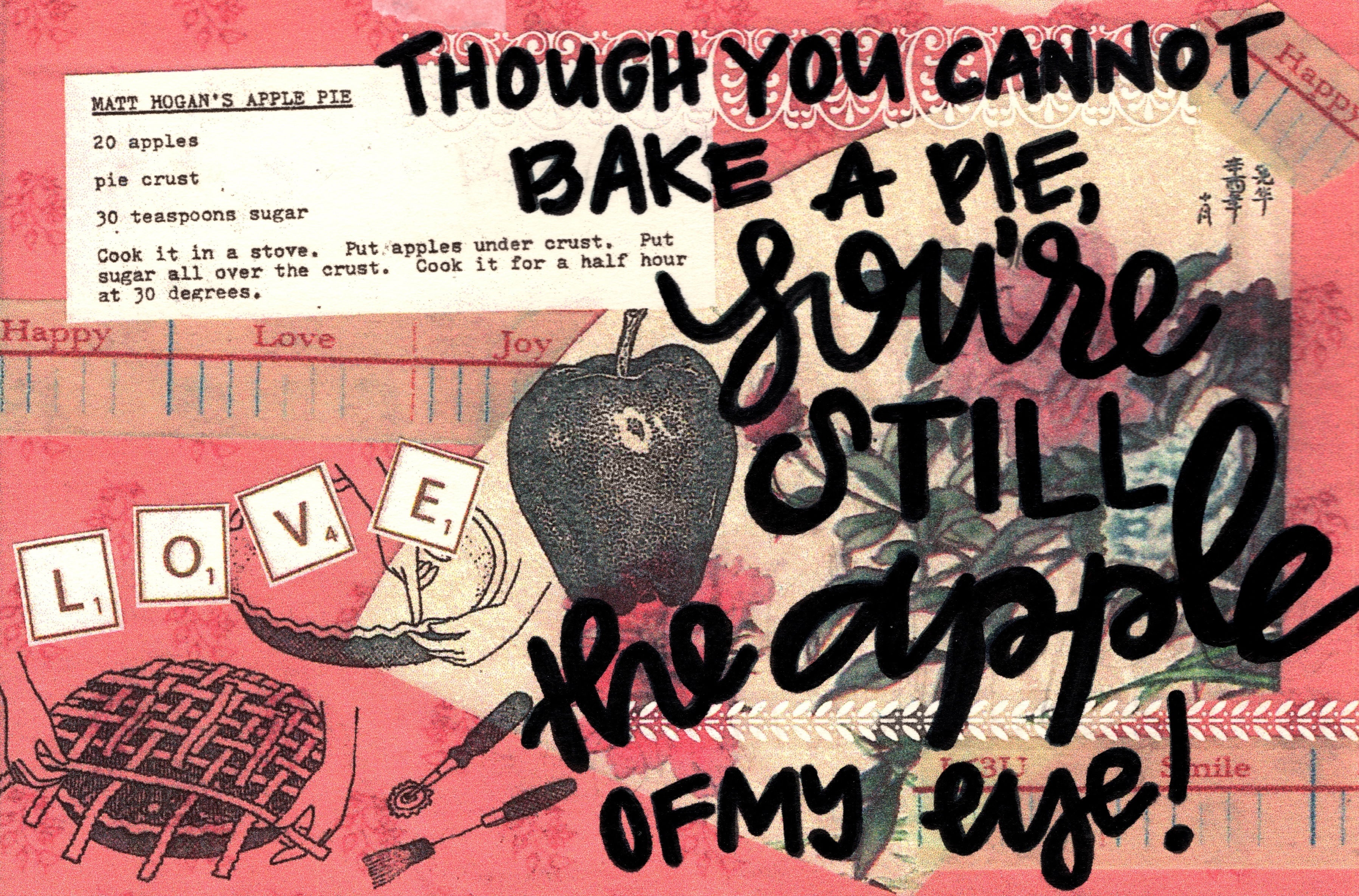 You Cannot Bake a Pie Postcard